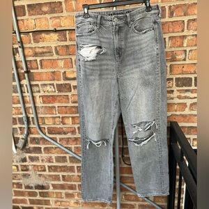 American Eagle gray ripped jeans. Size 10L